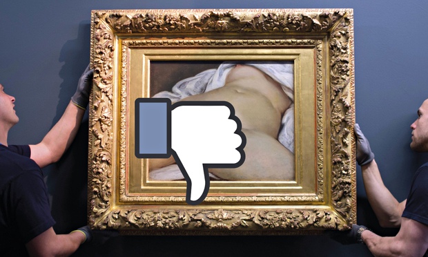 Facebook has banned the posting of Gustave Courbet's The Origin of the World