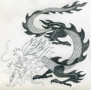 уроки рисования - как нарисовать дракона