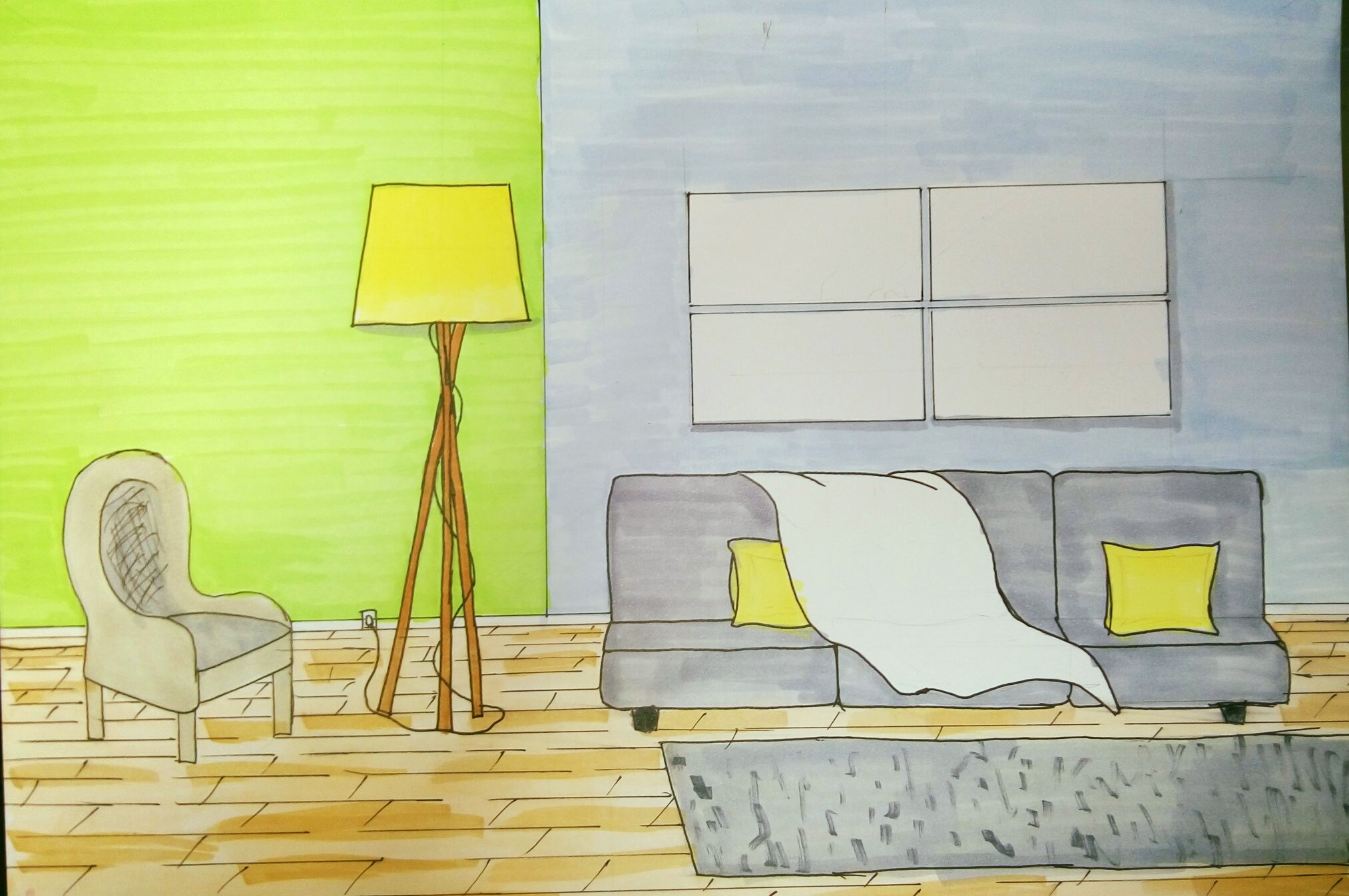 Интерьерный скетчинг