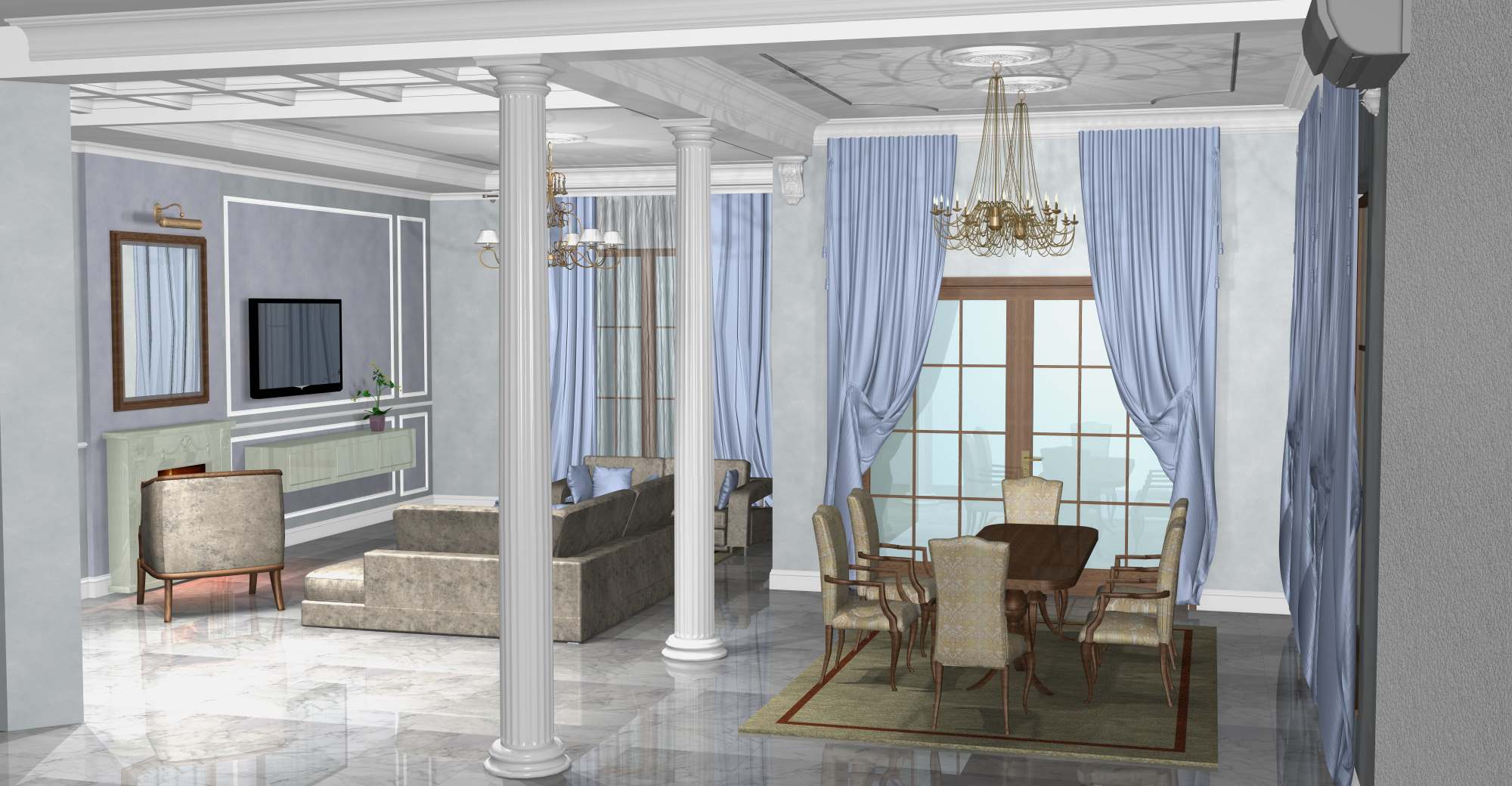 Блок 3 - пример визуализации в Archicad