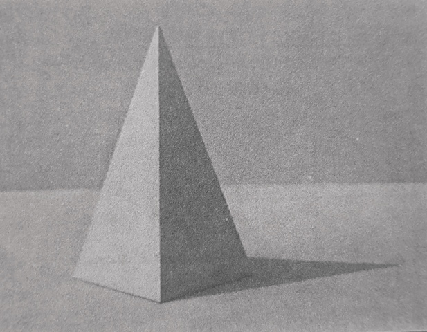 Курсы рисунка пирамиды карандашом (углем)