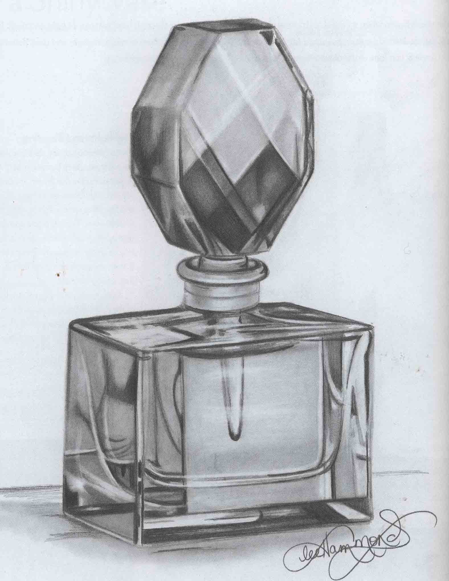 рисунок натюрморта и блестящих предметов