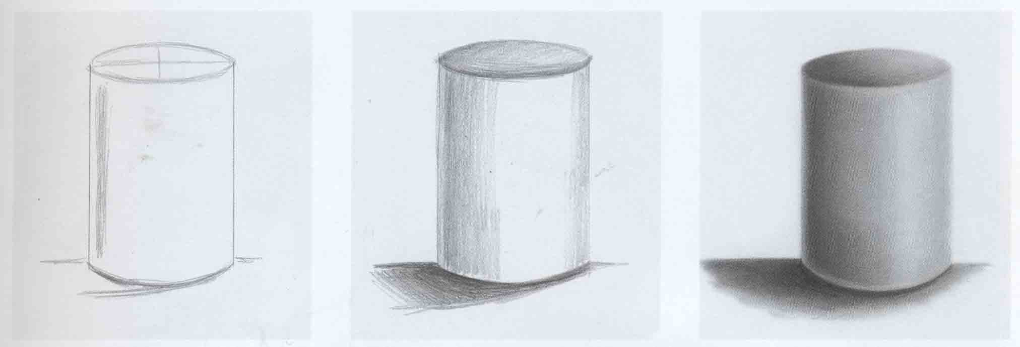 как рисовать цилиндр карандашом